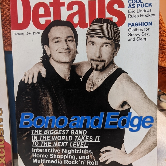 Details Magazine Bono'92 & The Edge'94 2 mags in Pristine Condition!! SALE!! - Picture 4 of 6